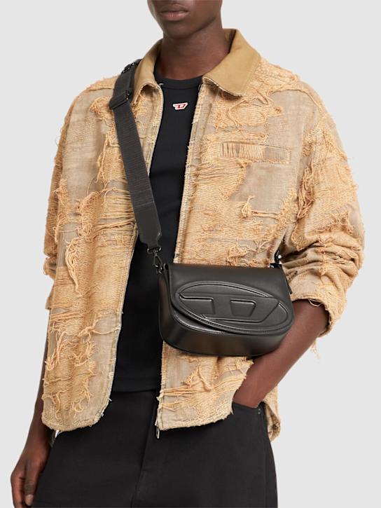 Diesel: 1DR leather camera bag - men_1 | Luisa Via Roma