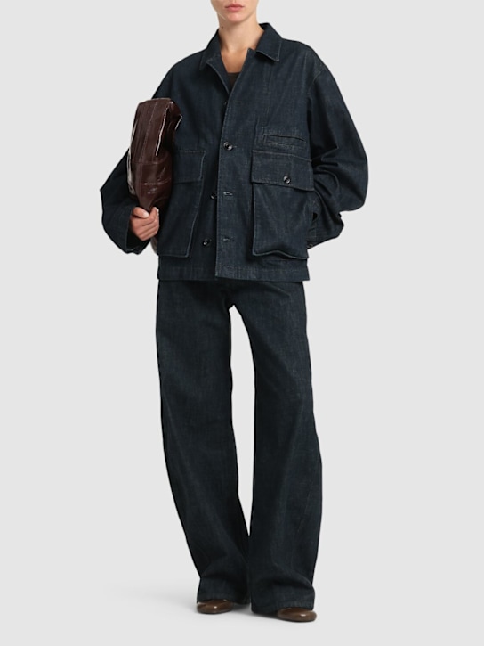 Lemaire: Boxy cotton denim jacket - women_1 | Luisa Via Roma