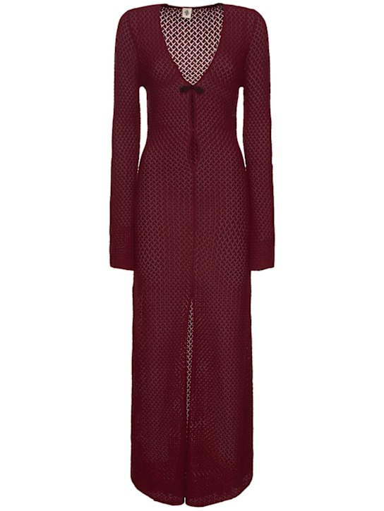 The Garment: Tanzania organic cotton long dress - Burgundy - women_0 | Luisa Via Roma