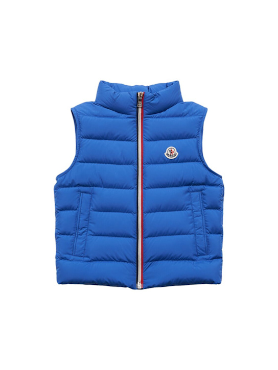 Moncler: Ertavete tech down vest - エレクトリックブルー - kids-boys_0 | Luisa Via Roma