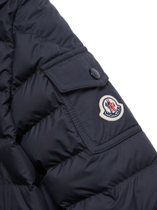 Moncler: Galion tech down jacket - ネイビー - kids-boys_1 | Luisa Via Roma