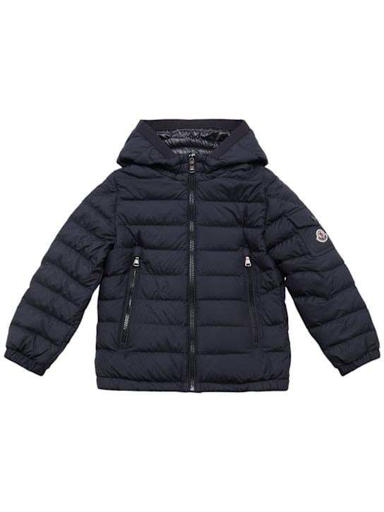 Moncler: Galion tech down jacket - ネイビー - kids-boys_0 | Luisa Via Roma