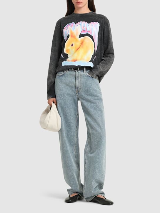 MSGM: Printed cotton long sleeve t-shirt - women_1 | Luisa Via Roma