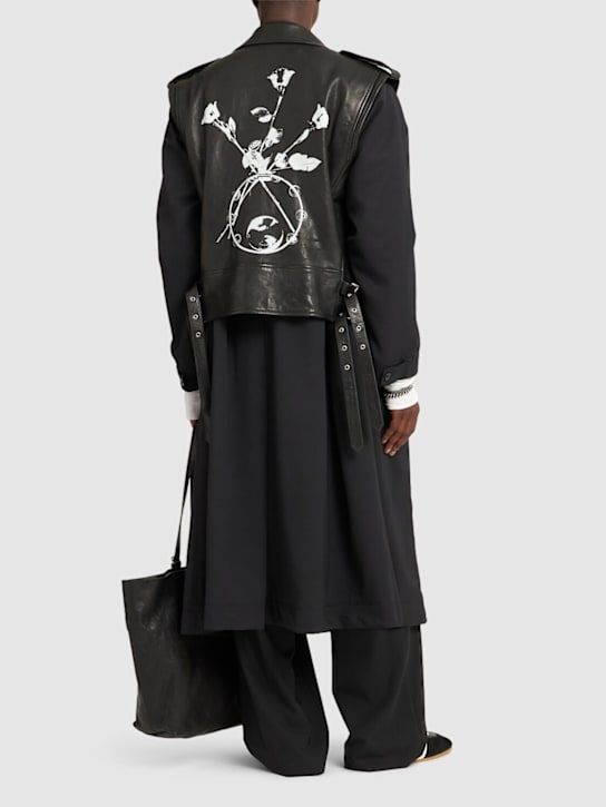 Ann Demeulemeester: Faltin leather vest - men_1 | Luisa Via Roma