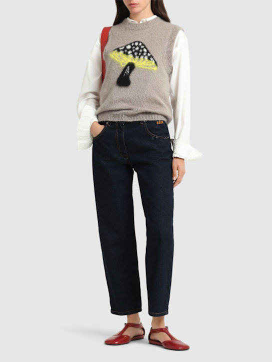 MSGM: Denim straight jeans - women_1 | Luisa Via Roma