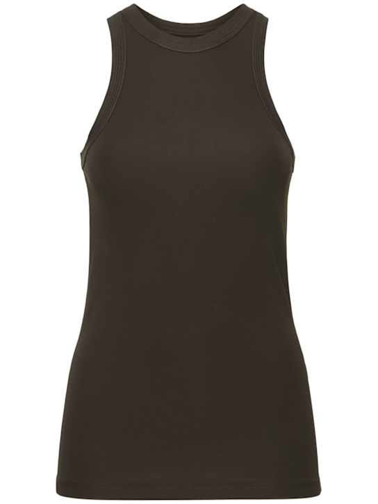 Toteme: Fluid jersey tank top - Pepper - women_0 | Luisa Via Roma