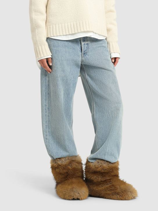 MSGM: Fluffy flat boots - women_1 | Luisa Via Roma