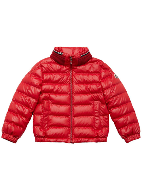 Moncler: Brendann tech down jacket - レッド - kids-boys_0 | Luisa Via Roma