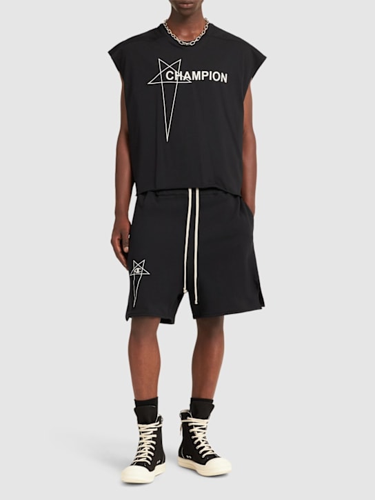 Rick Owens: Champion Micro Tatlin cotton tank top - men_1 | Luisa Via Roma
