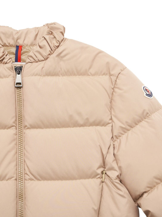 Moncler: Ora tech down jacket - Beige - kids-girls_1 | Luisa Via Roma