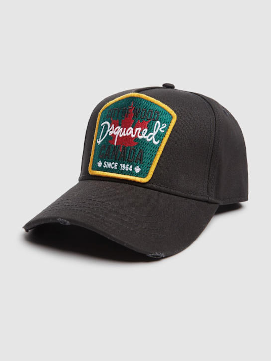 Dsquared2: Embroidered logo cotton cap - men_1 | Luisa Via Roma