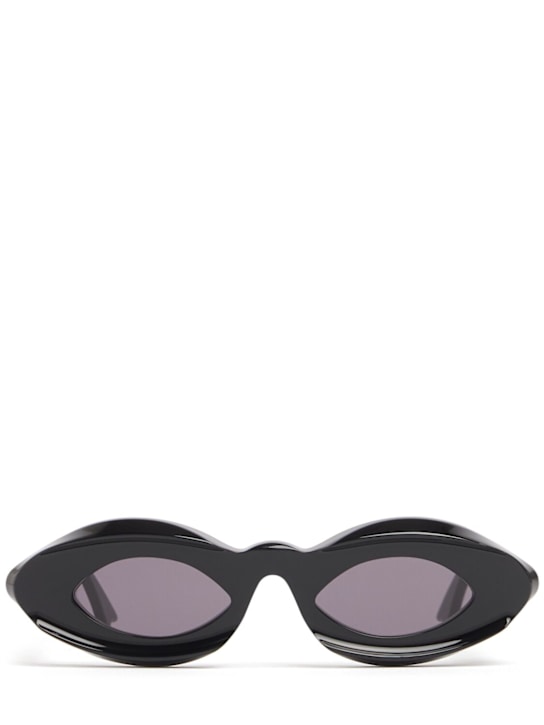 Marni: Dark Doodad black acetate sunglasses - women_0 | Luisa Via Roma