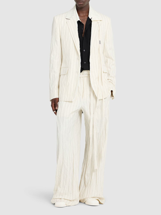 Ann Demeulemeester: Kastor wide fit lounge cotton pants - men_1 | Luisa Via Roma