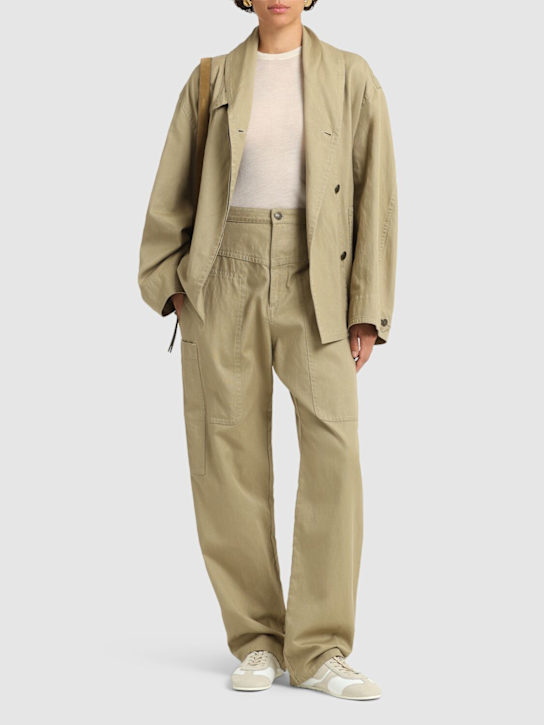 Philna linen & cotton straight pants - Thumbnail 2