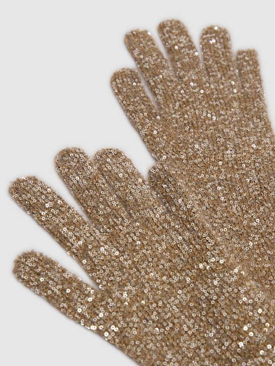 Brunello Cucinelli: Guantes Prestige - Oro - women_1 | Luisa Via Roma