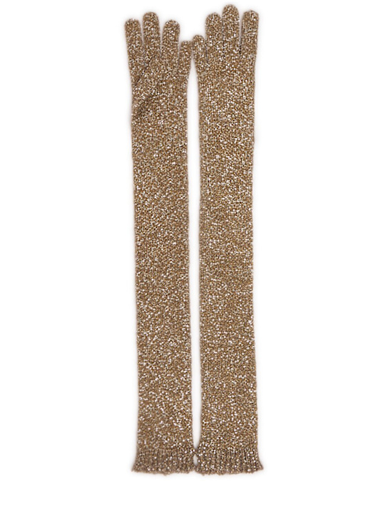 Brunello Cucinelli: Guantes Prestige - Oro - women_0 | Luisa Via Roma