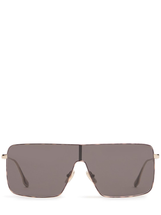 Victoria Beckham: Gafas de sol metálicas - Gold/Smoke - women_0 | Luisa Via Roma