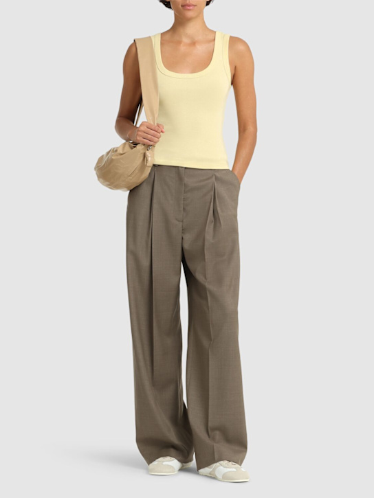 Flore Flore: Hillie scoop neck tank top - Light Yellow - women_1 | Luisa Via Roma