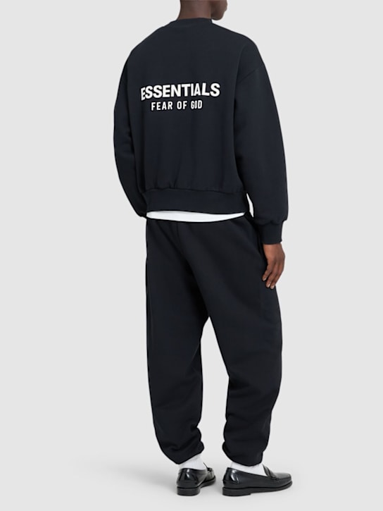 Fear of God ESSENTIALS: Classic fit logo crew sweatshirt - men_1 | Luisa Via Roma