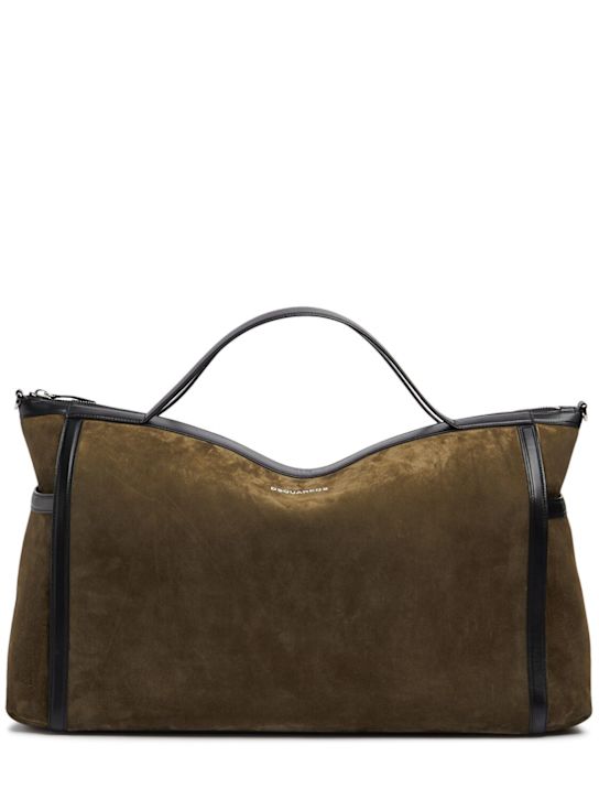 Dsquared2: Suede duffle bag - men_0 | Luisa Via Roma