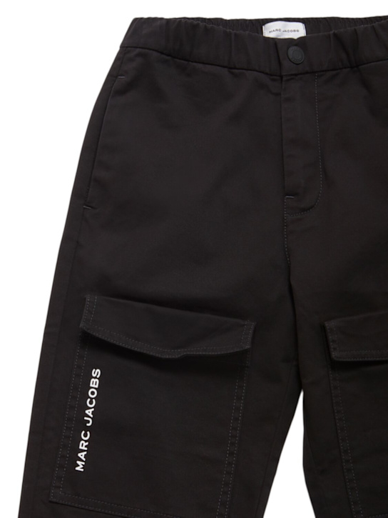 Marc Jacobs: Cotton blend gabardine cargo pants - kids-boys_1 | Luisa Via Roma