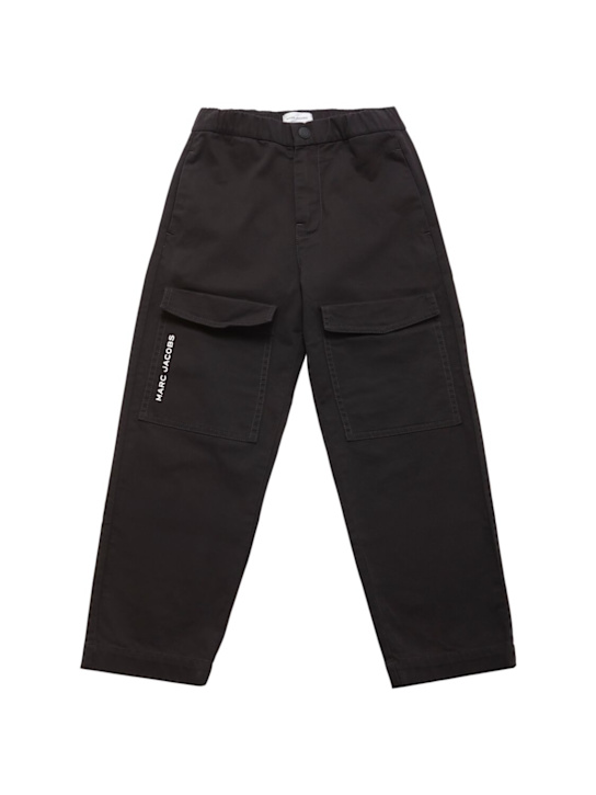 Marc Jacobs: Cotton blend gabardine cargo pants - kids-boys_0 | Luisa Via Roma