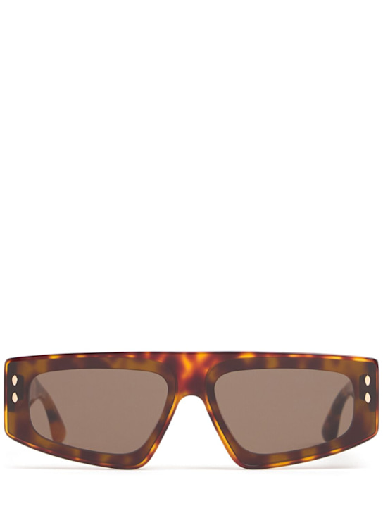 Isabel Marant: Maxi temple squared acetate sunglasses - women_0 | Luisa Via Roma