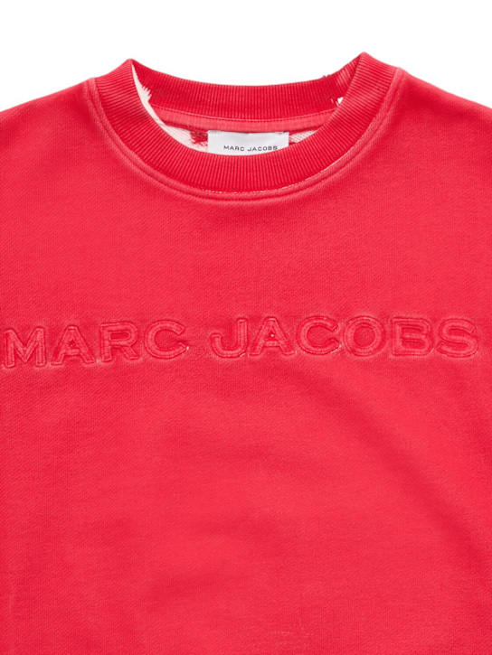 Marc Jacobs: Felpa in cotone con logo - kids-girls_1 | Luisa Via Roma