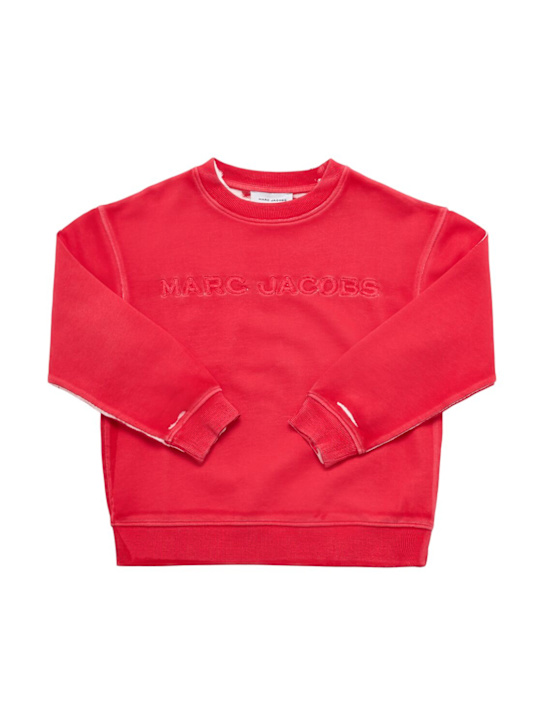 Marc Jacobs: Felpa in cotone con logo - kids-girls_0 | Luisa Via Roma
