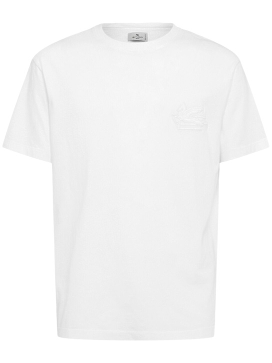 Etro: T-Shirt aus Baumwolle mit Logo - men_0 | Luisa Via Roma