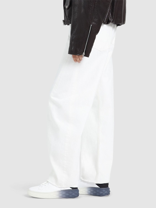 Jimmy Choo: Diamond Maxi leather & lycra sneakers - women_1 | Luisa Via Roma