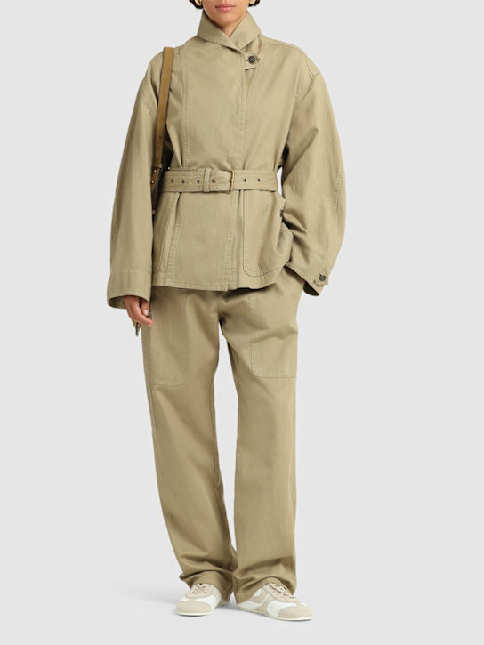 Prunille belted linen & cotton jacket - Thumbnail 2