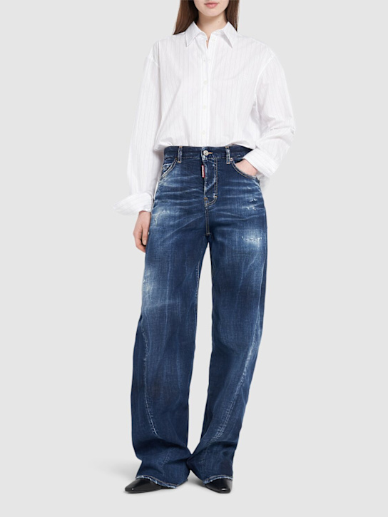 Dsquared2: D2 Twisted baggy jeans - women_1 | Luisa Via Roma