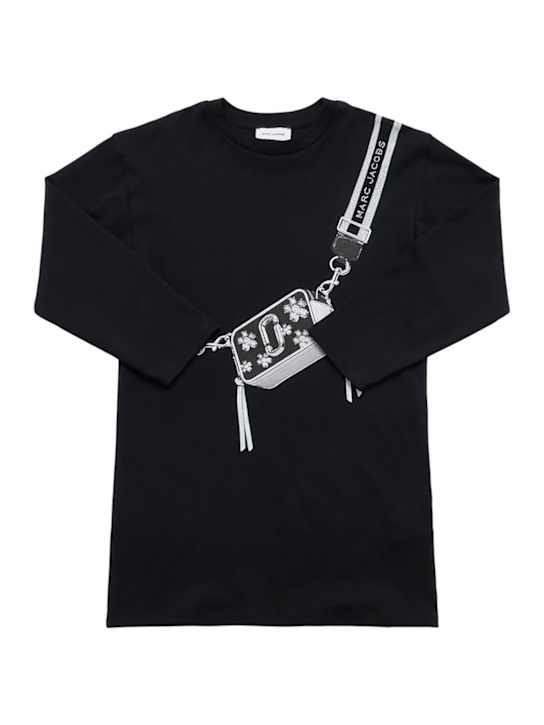 Marc Jacobs: Vestito in cotone interlock stampato - kids-girls_0 | Luisa Via Roma