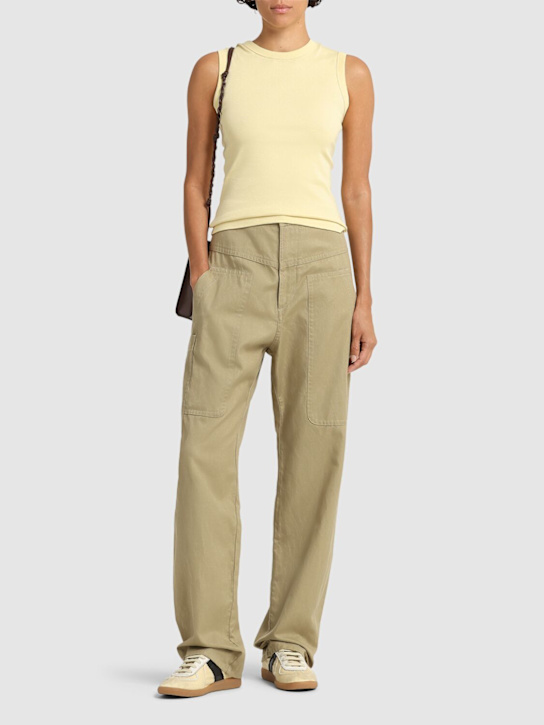 Flore Flore: Esmé organic cotton rib tank top - women_1 | Luisa Via Roma