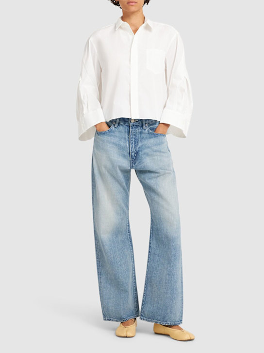 Auralee: Faded light selvedge denim jeans - women_1 | Luisa Via Roma