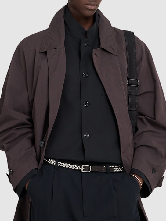 Lemaire: 20mm Almond studded belt - men_1 | Luisa Via Roma