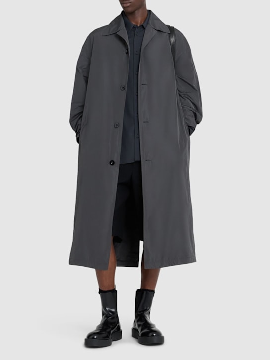 Jil Sander: Long nylon trench coat - Asphalt - men_1 | Luisa Via Roma