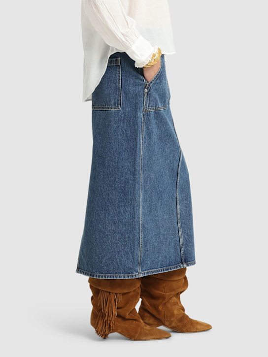 Isabel Marant: 45mm Edrik fringed suede boots - women_1 | Luisa Via Roma