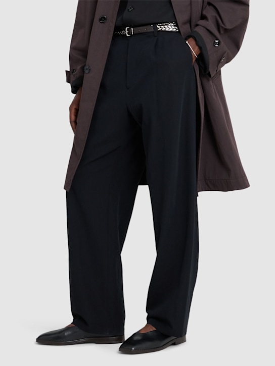 Lemaire: Leather ballerina shoes - Black - men_1 | Luisa Via Roma