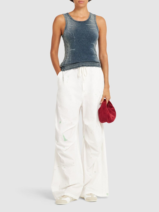 Diesel: T-GO denim tank top - Blue - women_1 | Luisa Via Roma