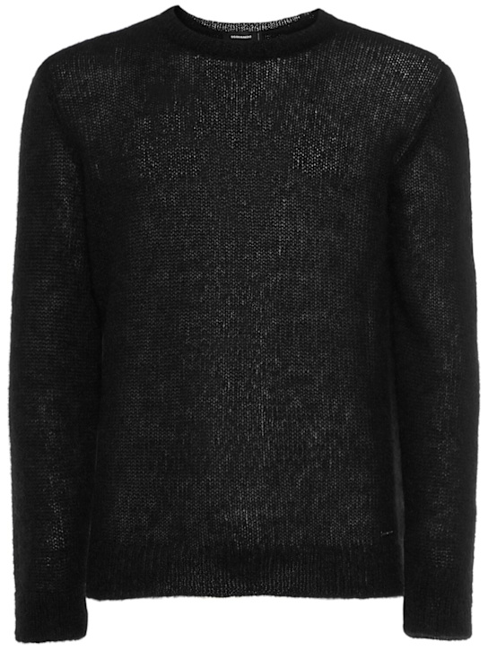 Dsquared2: PULLOVER AUS MOHAIRMISCHUNG - Schwarz - men_0 | Luisa Via Roma