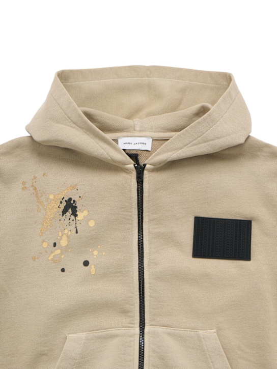 Marc Jacobs: Felpa in cotone con zip - kids-boys_1 | Luisa Via Roma