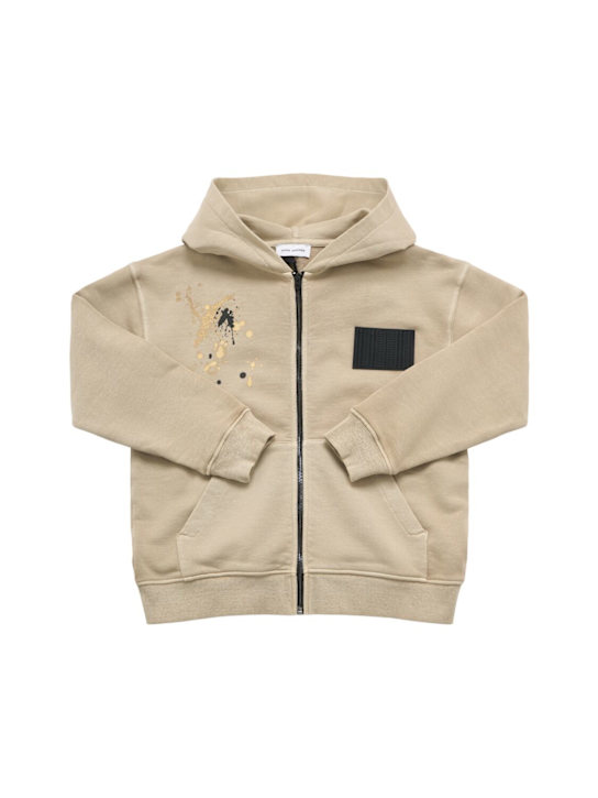 Marc Jacobs: Felpa in cotone con zip - kids-boys_0 | Luisa Via Roma