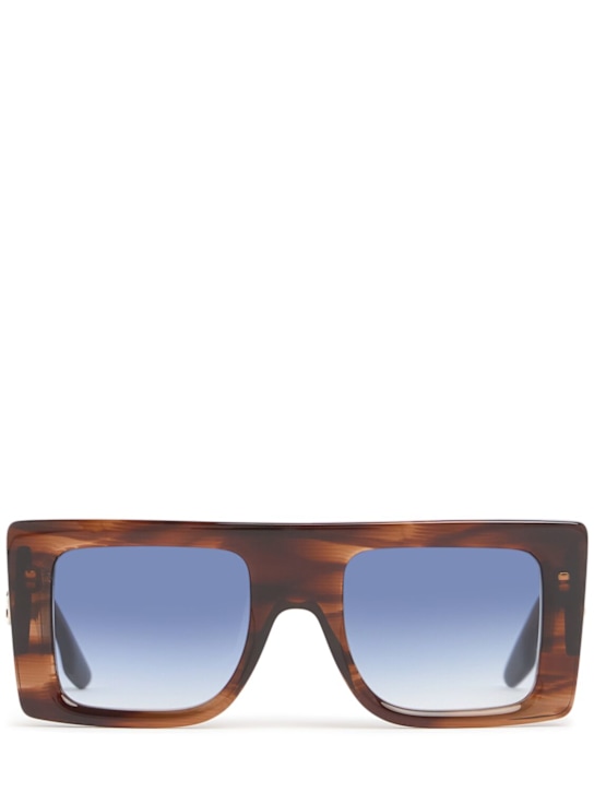 Victoria Beckham: B Buckle アセテートサングラス - Brown Horn - women_0 | Luisa Via Roma