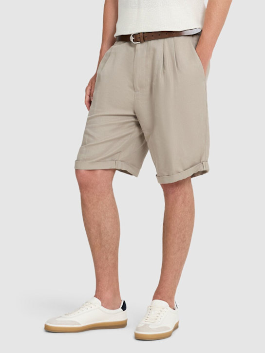 Boss: Zarek leather sneakers - White/Blue - men_1 | Luisa Via Roma