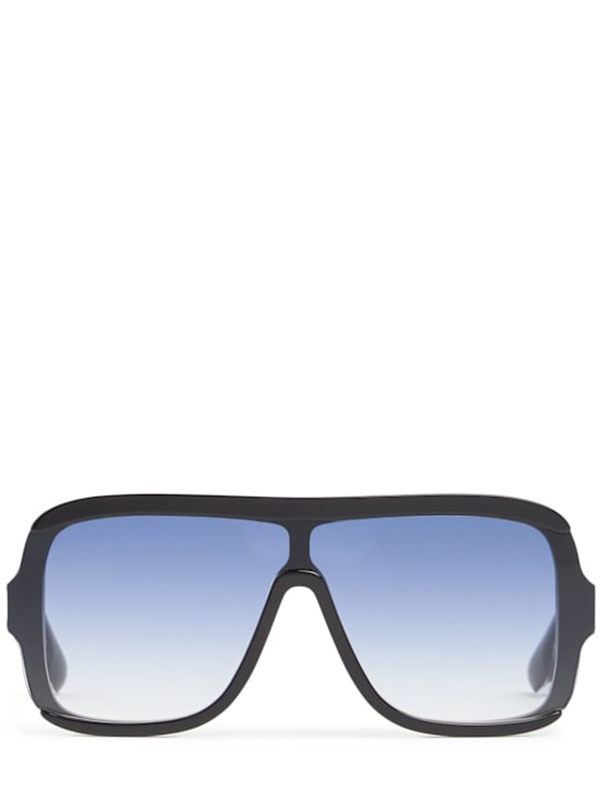 Victoria Beckham: Occhiali da sole VB Chain Core Wire in acetato - Nero - women_0 | Luisa Via Roma