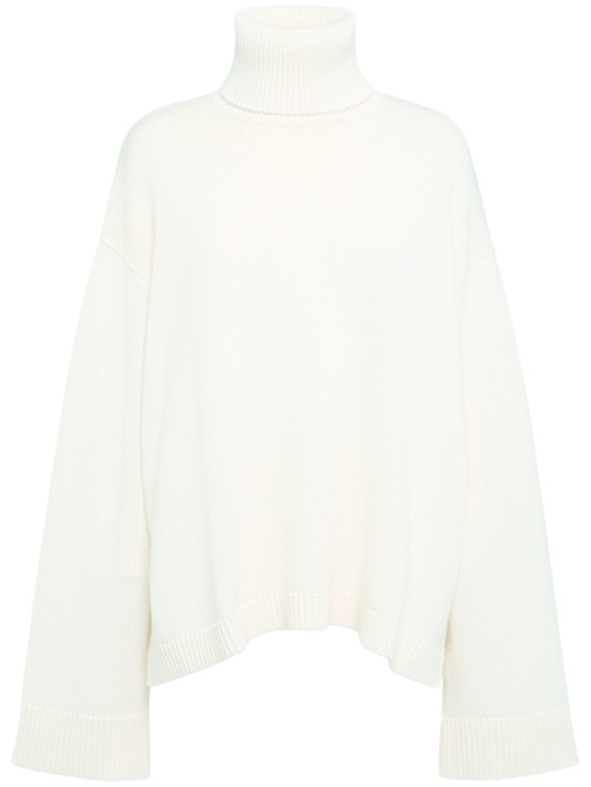 The Frankie Shop: Rhea wool & cotton turtleneck sweater - women_0 | Luisa Via Roma