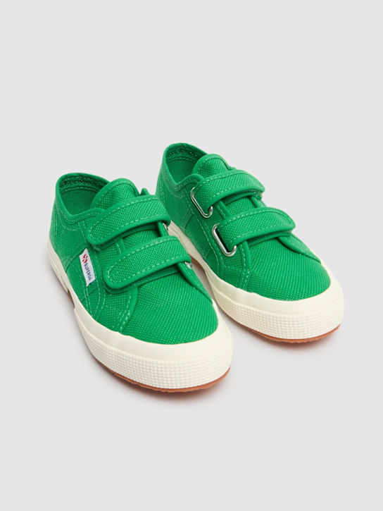 Superga: Sneakers en toile 2750-Cotjstrap Classic - Vert - kids-girls_1 | Luisa Via Roma