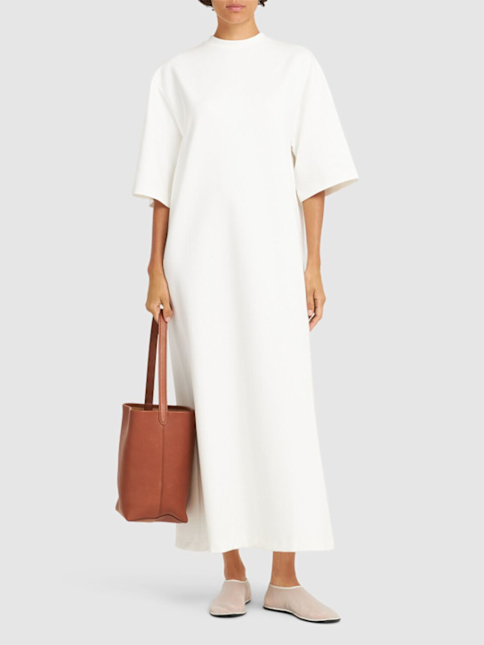 Cotton blend jersey long dress - Thumbnail 2